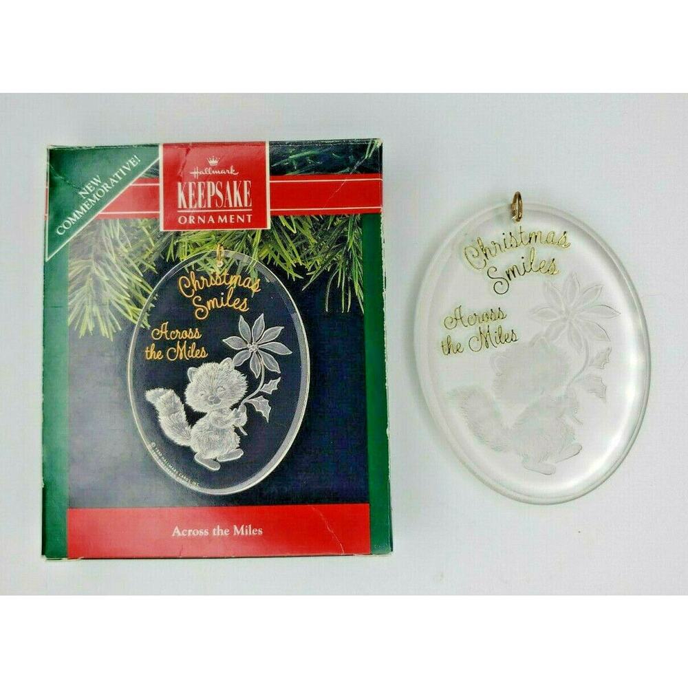 1990 Hallmark "Across The Miles" Acrylic Ornament in Box U84/3173